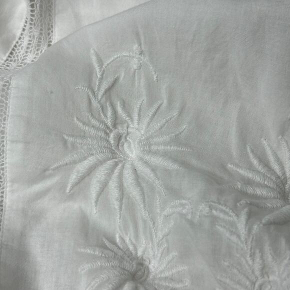 Banana Republic White Selene Embroidered Midi Dress Size Large - Picture 9 of 16